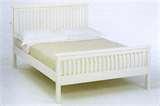 images of Ivory Wooden Bed Frame