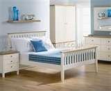 Ivory Wooden Bed Frame images